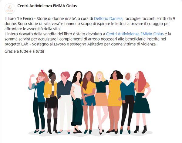 Antologia "Le Fenici" e Centri anti-violenza Emma Onlus