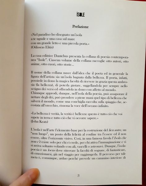 Prefazione di “Isole” a cura del dr. Massimo Gherardini