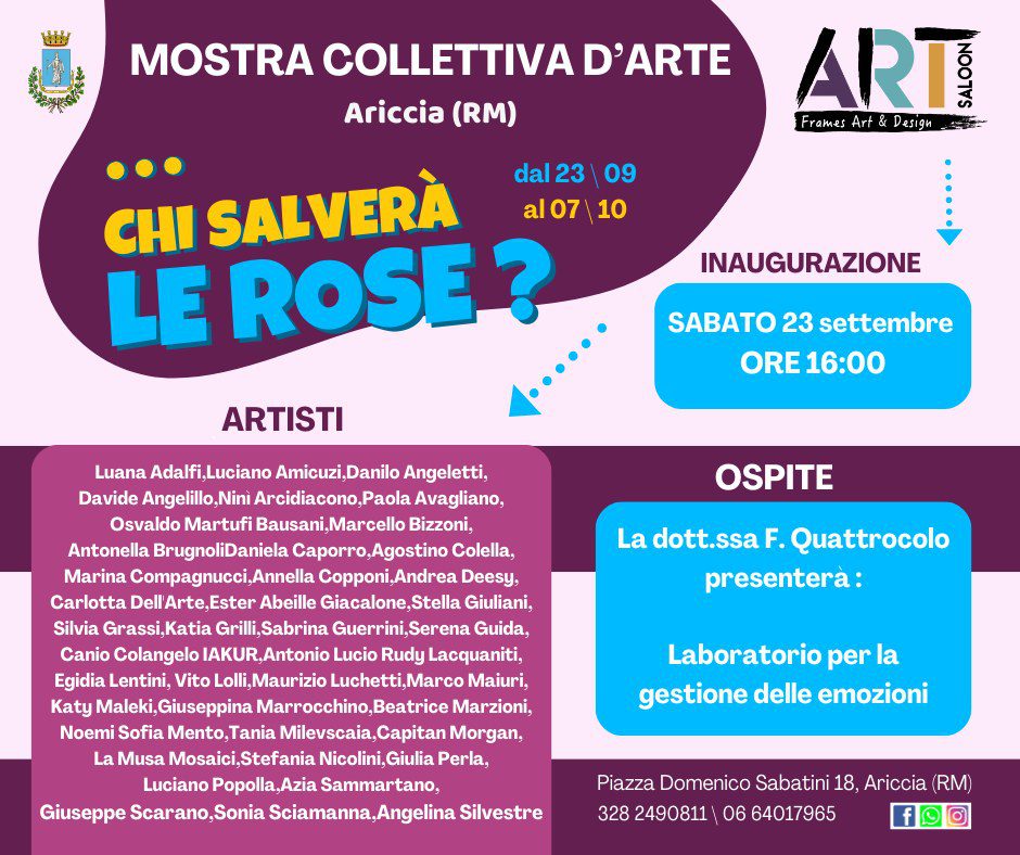 "Chi salverà le rose?" - Mostra collettiva all'Art Saloon