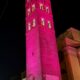 La Torre del Trivio illuminata per Ottobre Rosa